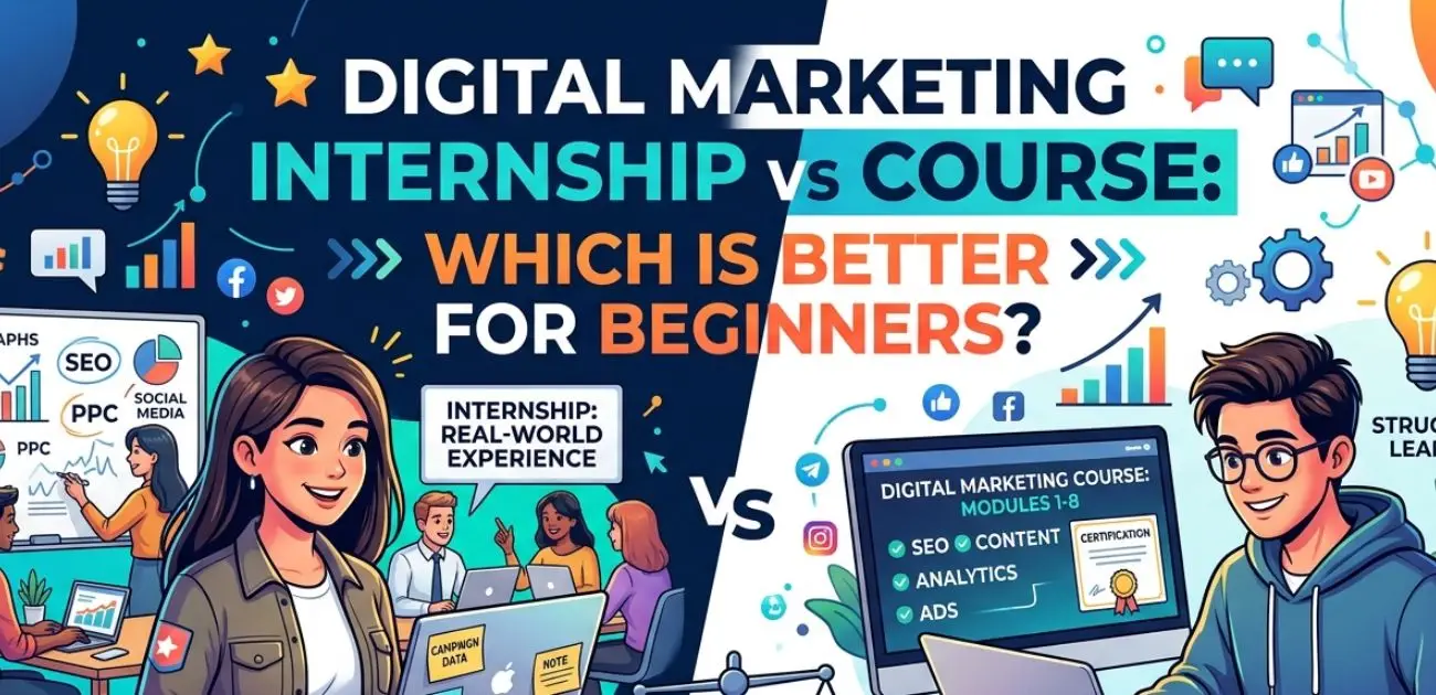 Digital Marketing Internship vs Course